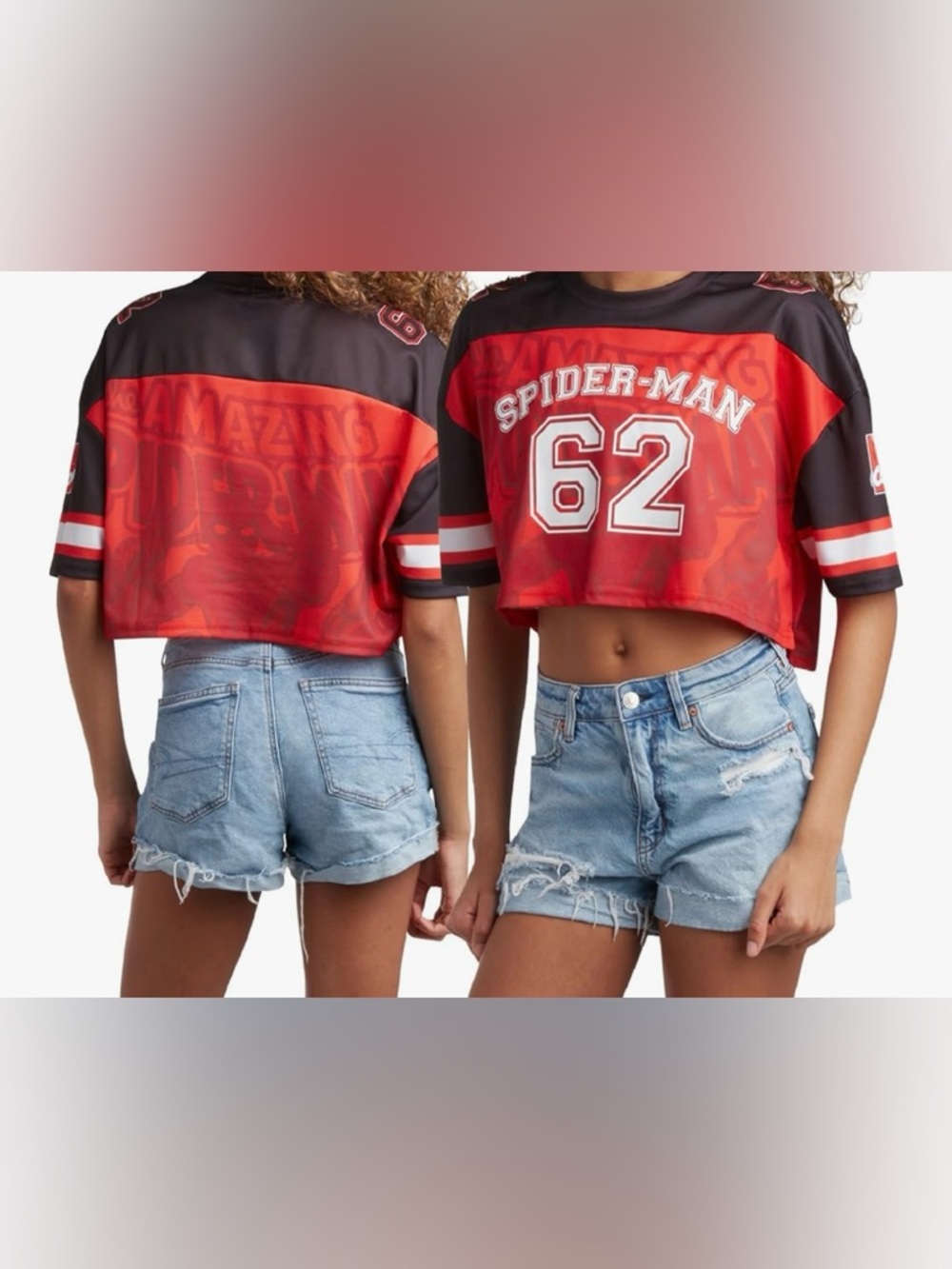 Marvel Spider-Man cropped jersey